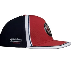 Caps & Mützen*ALFA ROMEO Base-Cap für Damen oder Herren mit Logo-auf der Front Baumwoll-Cap AFRCPF52 Dunkelblau/Rot/Weiß