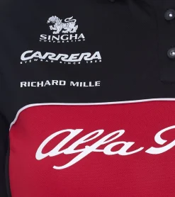 Poloshirts & Blusen*ALFA ROMEO Damen Polo-Shirt Freizeit-Shirt Kurzarm-Shirt ARR_RTCPOW21 Rot/Schwarz