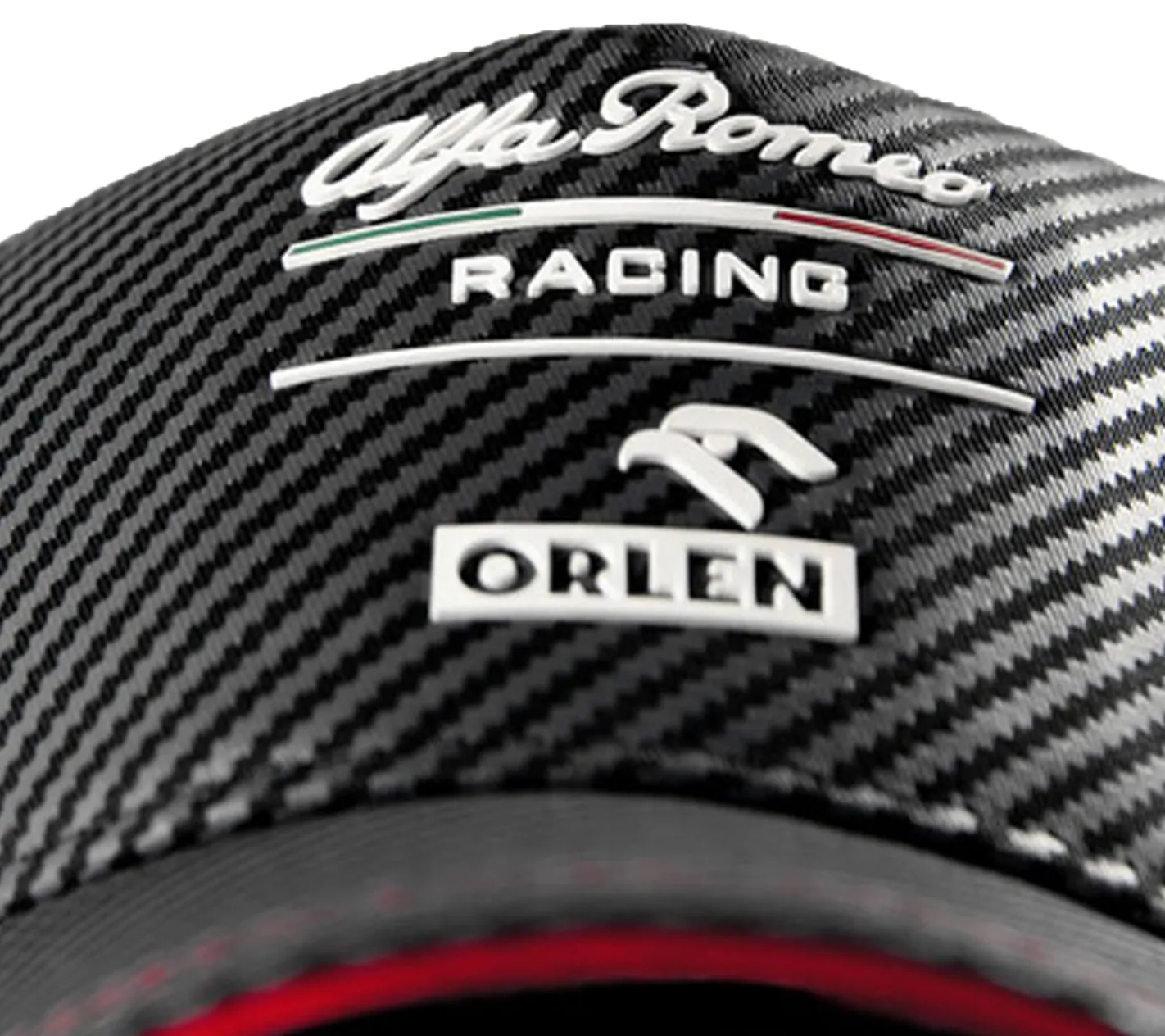 Caps & Mützen*ALFA ROMEO Racing Orlen F1 Saison 2020 Base-Cap Formel 1 Damen und Herren Baumwoll-Cap Roberta Kubicy Grau/Rot/Weiß flacher oder gebogener Schirm
