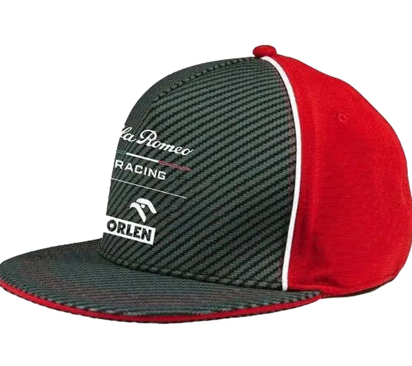 Caps & Mützen*ALFA ROMEO Racing Orlen F1 Saison 2020 Base-Cap Formel 1 Damen und Herren Baumwoll-Cap Roberta Kubicy Grau/Rot/Weiß flacher oder gebogener Schirm