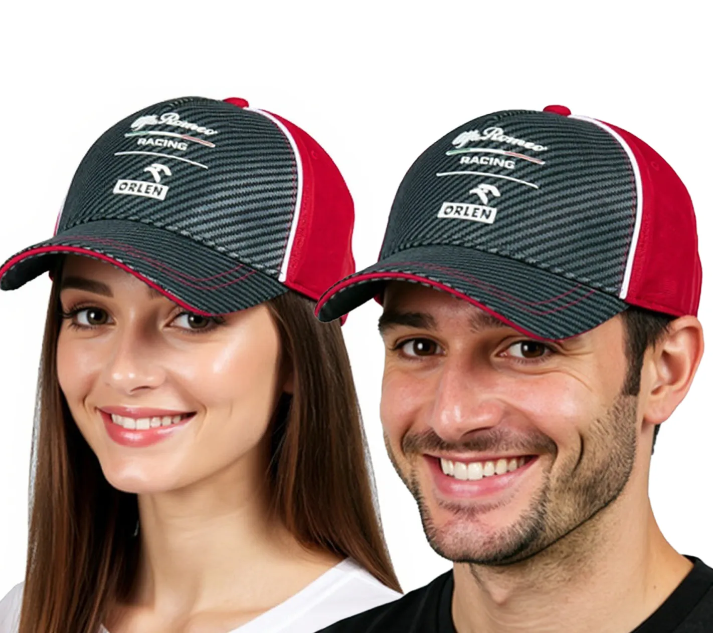 Caps & Mützen*ALFA ROMEO Racing Orlen F1 Saison 2020 Base-Cap Formel 1 Damen und Herren Baumwoll-Cap Roberta Kubicy ARRRTCCPC14 Grau/Rot/Weiß