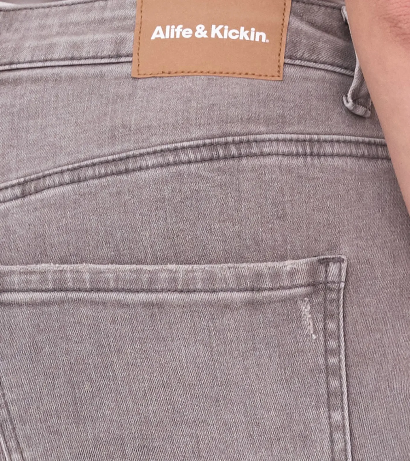Hosen & Jeans*ALIFE AND KICKIN AileenAK Damen Low Waist-Jeans Straight-Fit Denim-Hose 20746648 Grau