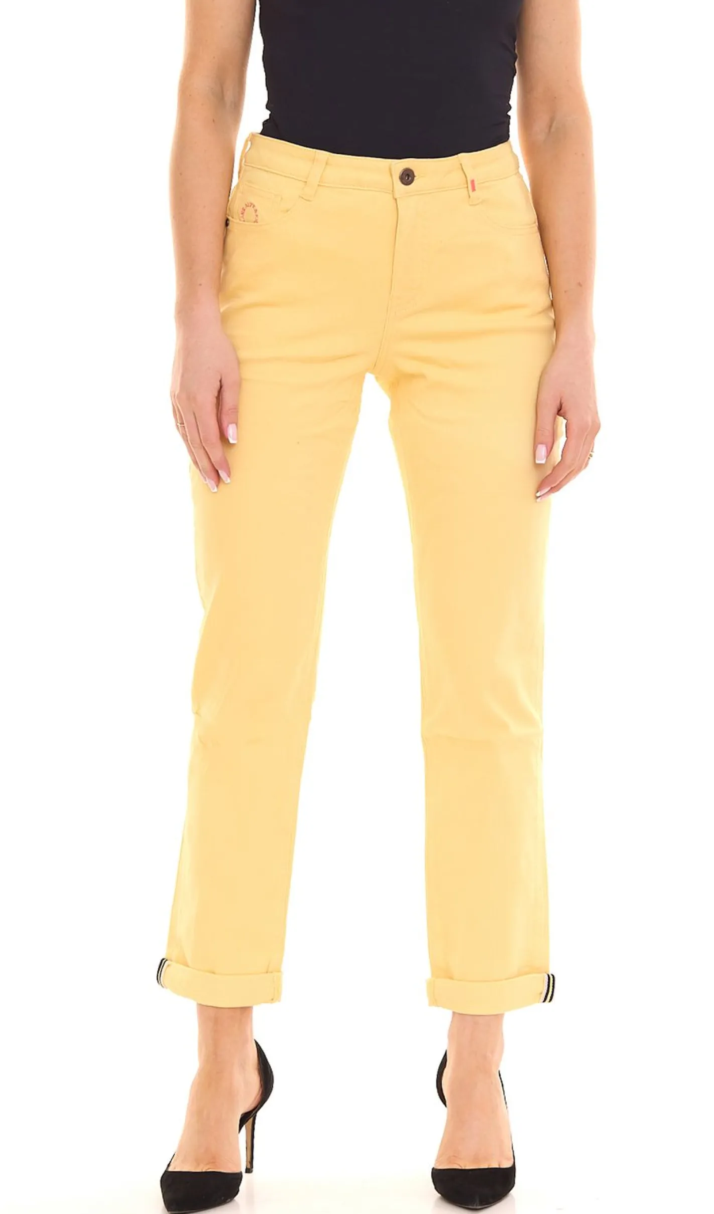 Hosen & Jeans*ALIFE AND KICKIN Damen Baumwoll-Hose im 5-Pocket-Style Denim-Hose 53200642 Gelb