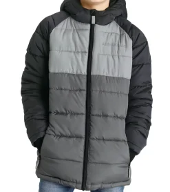 Jacken & Mäntel*ALIFE AND KICKIN Kinder Winter-Jacke Jungen Jacke mit Kapuze Stepp-Jacke 83734424 Dunkelgrau/Schwarz