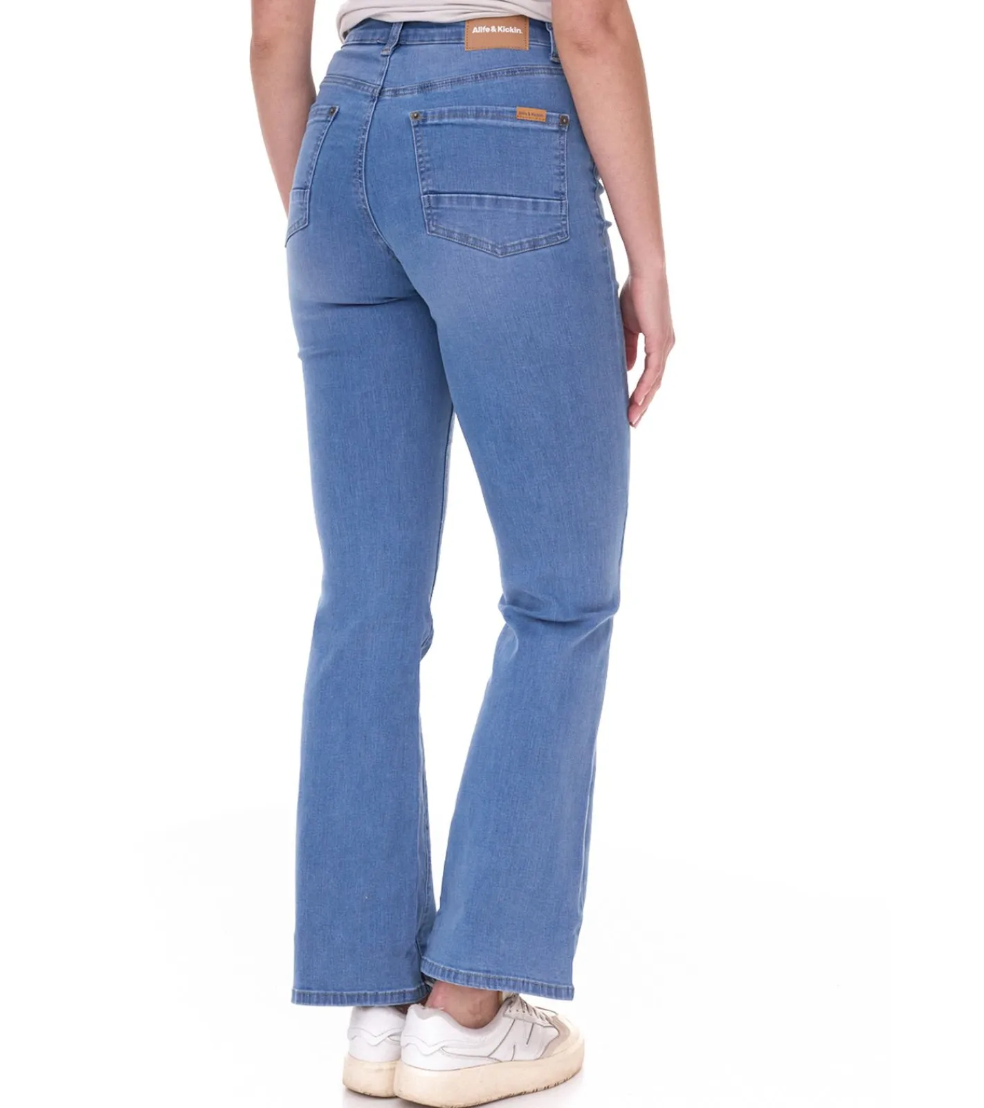 Hosen & Jeans*ALIFE AND KICKIN NualaAK Damen High Waist Jeans Baumwoll-Hose Bootcut Hose 18268103 Blau