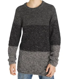 Pullover & Sweater*ALIFE AND KICKIN Pullover weicher Kinder Strick-Pulli in Blockstreifenoptik Alltags-Pullover 35063411 Grau