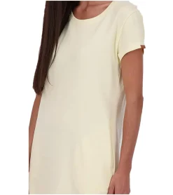 Kleider*ALIFE AND KICKIN Zoeyak Damen Sommer-Kleid schlichtes Mini-Kleid Baumwoll-Kleid 34810527 Gelb