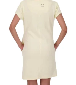 Kleider*ALIFE AND KICKIN Zoeyak Damen Sommer-Kleid schlichtes Mini-Kleid Baumwoll-Kleid 34810527 Gelb
