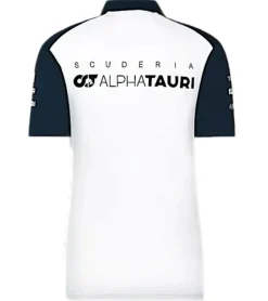 Poloshirts & Blusen|Tops & T-Shirts*ALPHATAURI Formel 1 F1 Damen Baumwoll-Shirt Polo-Shirt Freizeit-Shirt SAT22138 Weiß/Blau