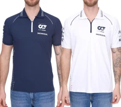 T-Shirts & Tank Tops|Hemden & Poloshirts*ALPHATAURI Formel 1 F1 Herren Baumwoll-Shirt Polo-Shirt Freizeit-Shirt SAT23024 oder Dunkelblau Weiß