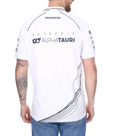 T-Shirts & Tank Tops|Hemden & Poloshirts*ALPHATAURI Formel 1 F1 Herren Baumwoll-Shirt Polo-Shirt Freizeit-Shirt SAT23024 oder Dunkelblau Weiß