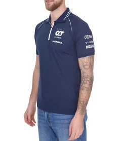 T-Shirts & Tank Tops|Hemden & Poloshirts*ALPHATAURI Formel 1 F1 Herren Baumwoll-Shirt Polo-Shirt Freizeit-Shirt SAT23024 oder Dunkelblau Weiß