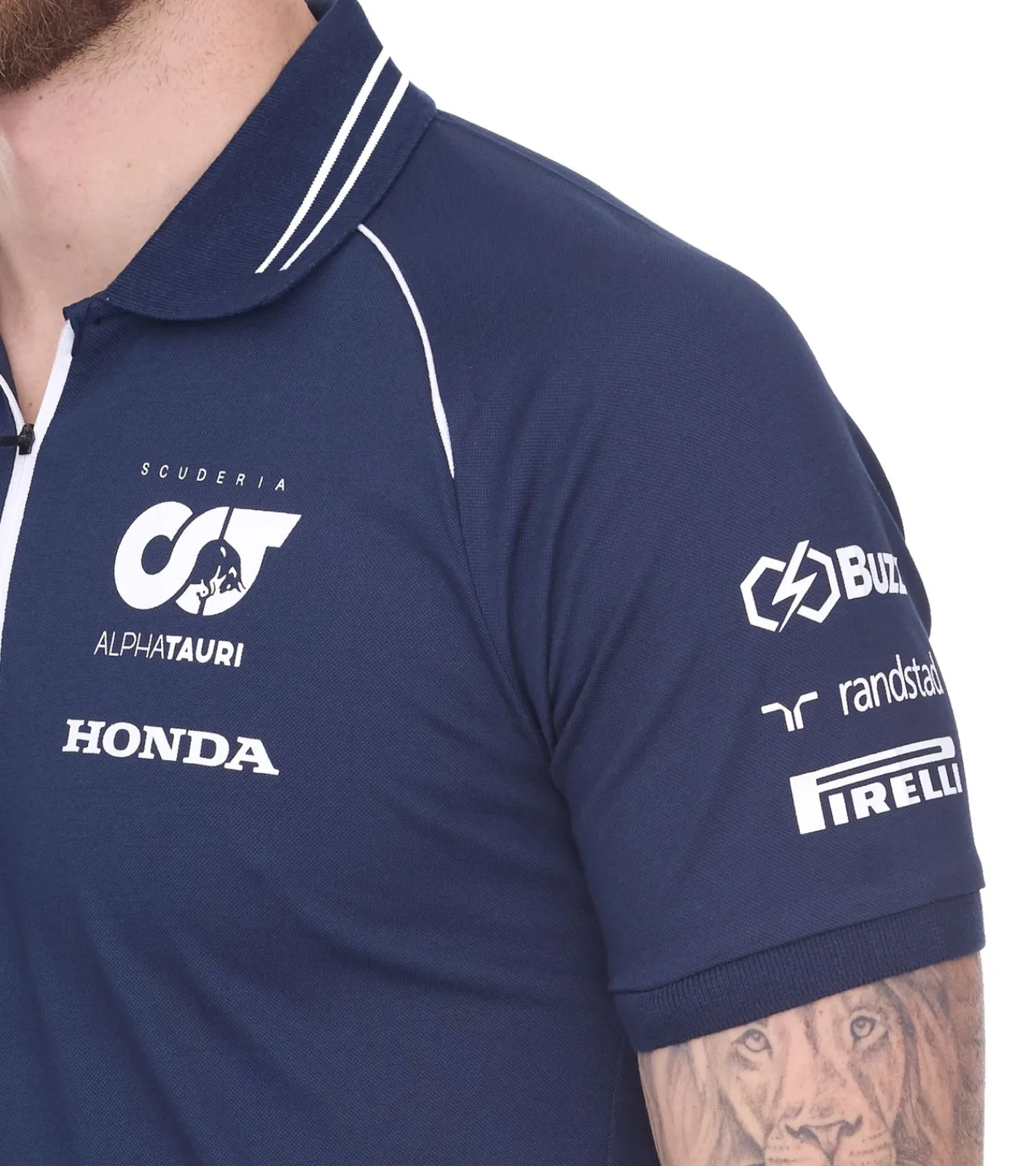 T-Shirts & Tank Tops|Hemden & Poloshirts*ALPHATAURI Formel 1 F1 Herren Baumwoll-Shirt Polo-Shirt Freizeit-Shirt SAT23024 oder Dunkelblau Weiß