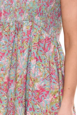 Kleider*Aniston CASUAL 2 in 1 Midi-Kleid mit abnehmbaren Trägern auch als Rock tragbar Sommer-Kleid mit floralem Print 87089836 Grün/Bunt