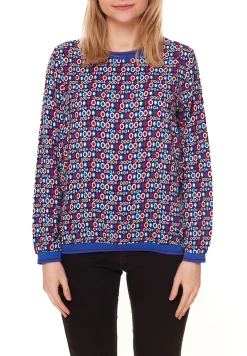 Poloshirts & Blusen*Aniston CASUAL Damen Blusen-Shirt im Retro-Design Bluse figurumspielend 12710658 Schwarz/Bunt