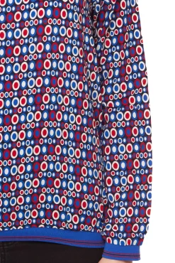 Poloshirts & Blusen*Aniston CASUAL Damen Blusen-Shirt im Retro-Design Bluse figurumspielend 12710658 Schwarz/Bunt