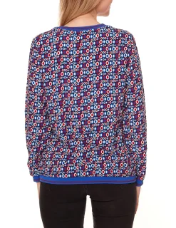 Poloshirts & Blusen*Aniston CASUAL Damen Blusen-Shirt im Retro-Design Bluse figurumspielend 12710658 Schwarz/Bunt