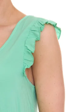 Poloshirts & Blusen*Aniston CASUAL Damen Bluse-Top schicke Sommer-Bluse mit V-Ausschnitt 57166816 Grün