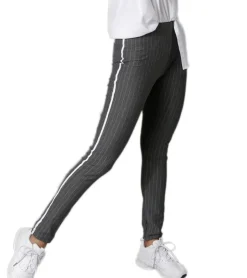 Hosen & Jeans*Aniston CASUAL Damen High Waist Business-Hose gestreifte Büro-Hose Alltags-Hose Skinny 68695405 Grau/Weiß