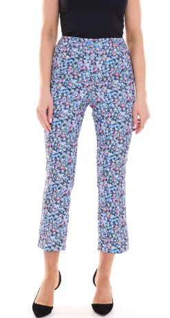 Hosen & Jeans*Aniston CASUAL Damen 7/8-Hose lässige Sommer-Hose mit Blümchen-Muster 17521410 Blau