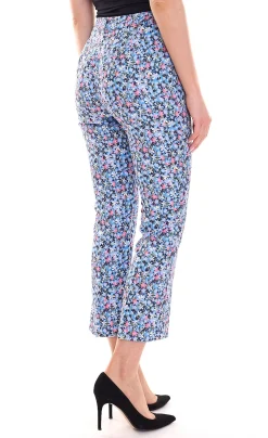 Hosen & Jeans*Aniston CASUAL Damen 7/8-Hose lässige Sommer-Hose mit Blümchen-Muster 17521410 Blau