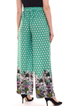 Hosen & Jeans*Aniston CASUAL Damen Schlupf-Hose bequeme Sommer-Hose mit Allover Blumen-Muster 76938501 Grün