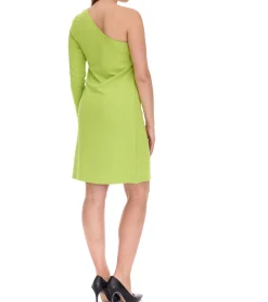 Große Größen|Kleider*Aniston CASUAL Damen Sommer-Kleid modisches One-Shoulder-Kleid Mini-Kleid 71366612 Grün