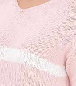 Sweater & Pullover*Aniston CASUAL Damen Strick-Pullover mit Baumwollanteil Alltags-Pullover Langarm-Shirt Pink, Rosa oder Türkis