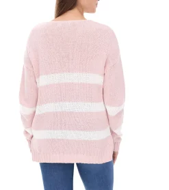 Sweater & Pullover*Aniston CASUAL Damen Strick-Pullover mit Baumwollanteil Alltags-Pullover Langarm-Shirt Pink, Rosa oder Türkis