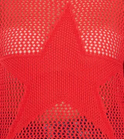 Sweater & Pullover*Aniston CASUAL Damen Strick-Pullover mit Lochmuster modischer Alltags-Pulli 54941968 Rot