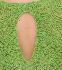 Sweater & Pullover*Aniston Damen Langarm-Shirt mit Rücken-Cut-Out Alltags-Pullover Sommer-Shirt 48676348 Grün