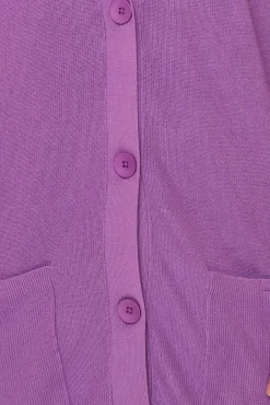 Sweater & Pullover*Aniston Damen modische Strick-Jacke stylischer Cardigan mit Knöpfen 27484431 Violett