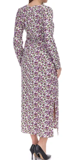 Kleider*Aniston Damen Sommer-Kleid mit floralem Allover-Print Maxi-Kleid 28702063 Weiß/ Lila/Grün