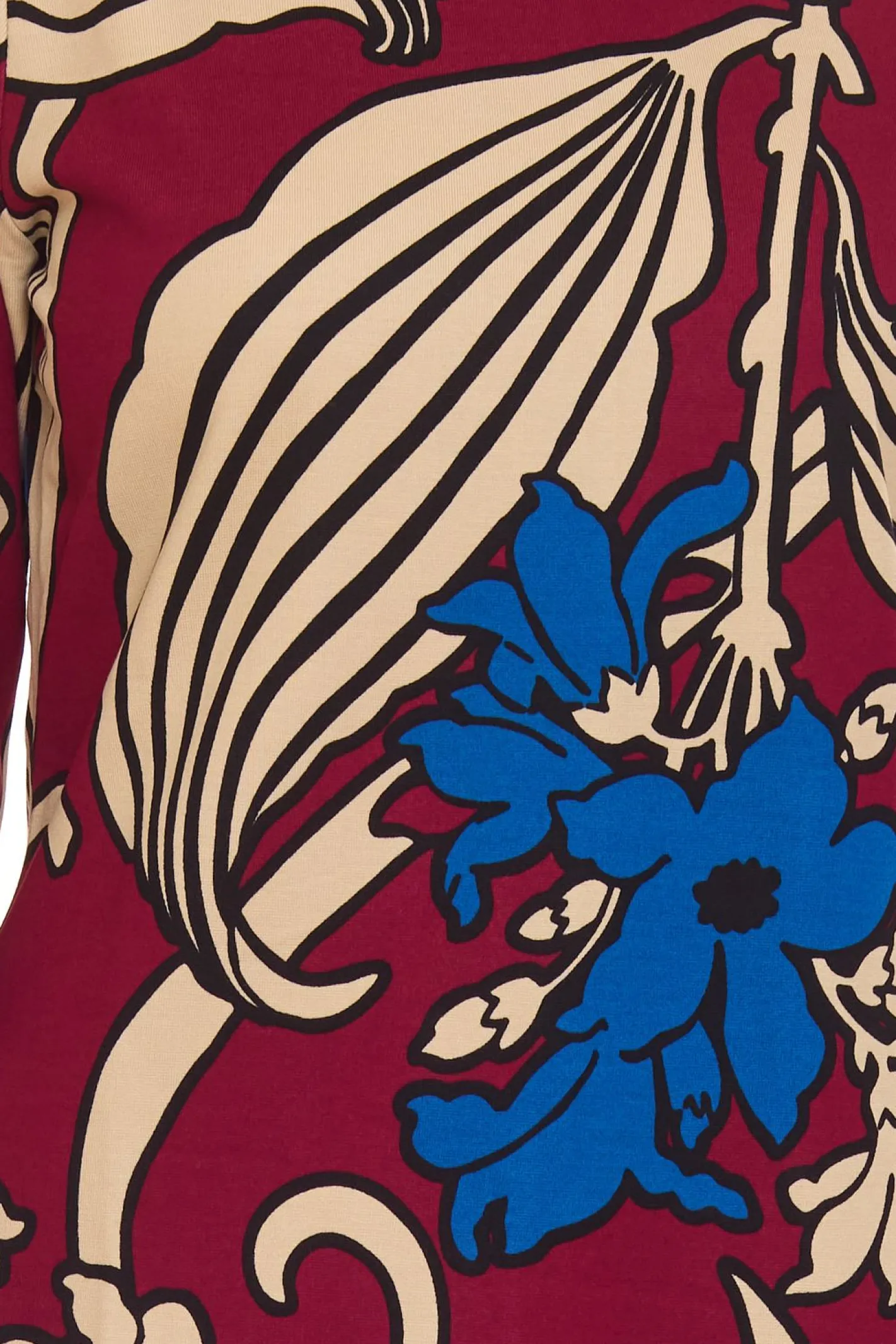 Kleider*Aniston SELECTED Damen 3/4-Arm Kleid geblümtes Midi-Kleid Sommer-Kleid 75546760 Rot