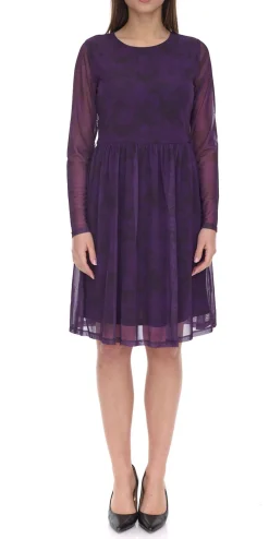 Kleider*Aniston SELECTED Damen Maschenkleid modisches Sommer-Kleid 99458044 Lila