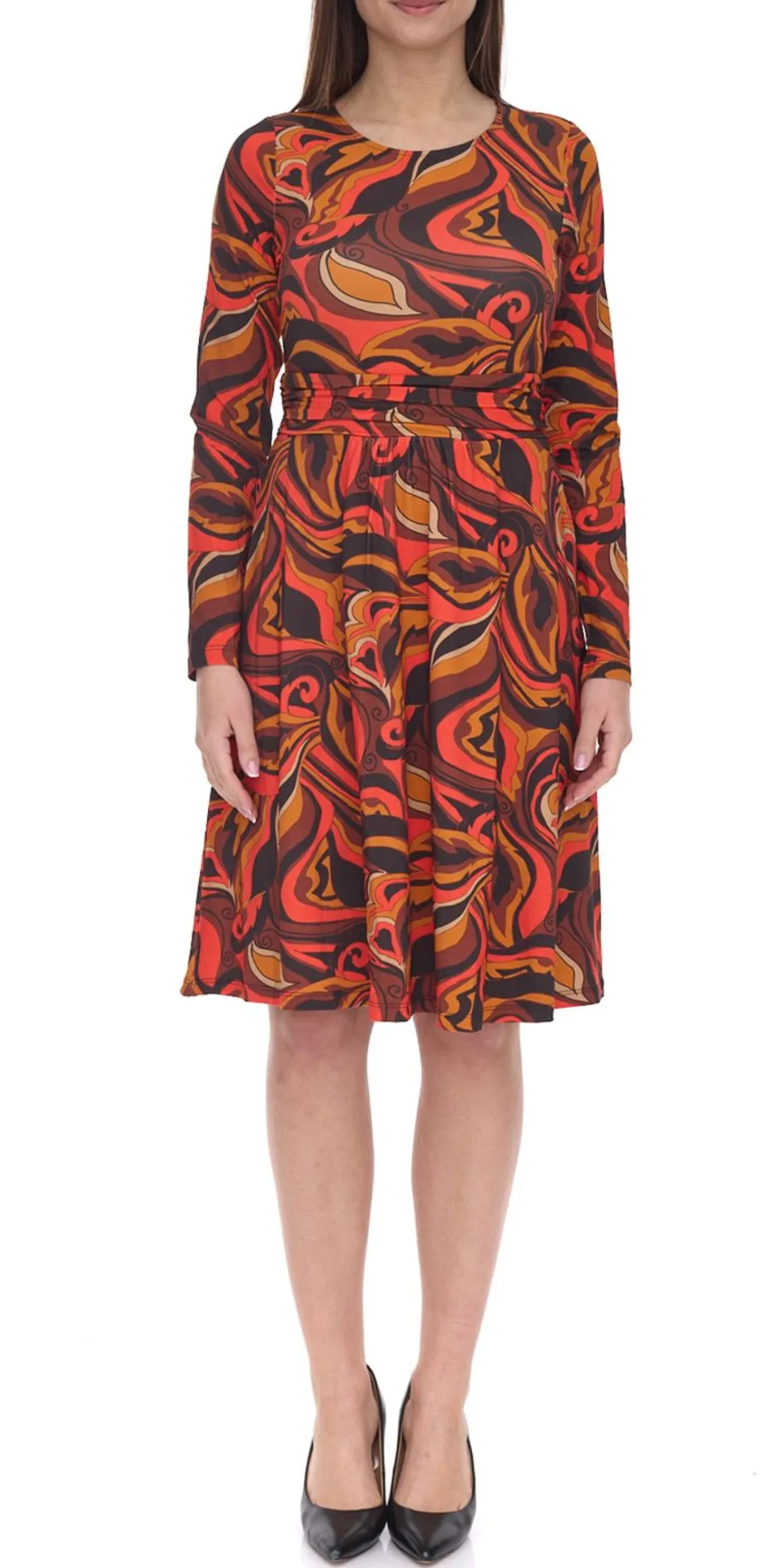 Kleider*Aniston SELECTED Damen Maschenkleid modisches Sommer-Kleid 49498517 Bunt