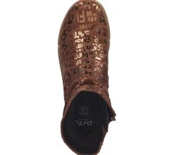 Boots & Stiefel*ara Damen Echtleder-Schuhe Highsoft Stiefel mit glänzendem Allover-Print 1089461-42 Braun