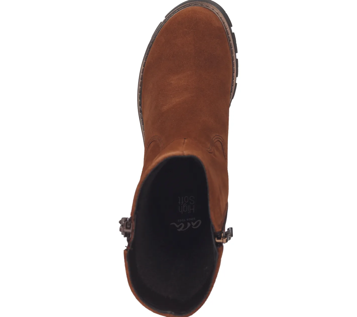 Boots & Stiefel*ara Dover Highsoft Damen Booties Echtleder-Stiefelette mit Wechselfußbett aus Portugal 12-23133-06 Braun