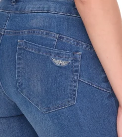 Hosen & Jeans*ARIZONA Damen Bootcut-Jeans modische High-Waist Denim-Hose im 5-Pocket-Style 26157116 Blau