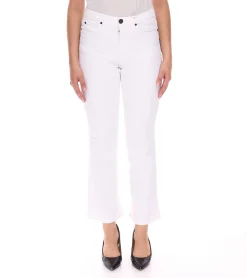 Große Größen|Hosen & Jeans*ARIZONA Damen Bootcut-Jeans modische High-Waist Denim-Hose im 5-Pocket-Style 205716 Weiß