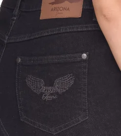 Hosen & Jeans*ARIZONA Damen Jeans nachhaltige Baumwoll-Hose stylische 7/8 Hose 94560133 Schwarz