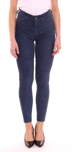 Große Größen|Hosen & Jeans*ARIZONA Ultraflex Corduroy Cordhose glänzende Damen Slim-Fit Hose 75465445 Blau