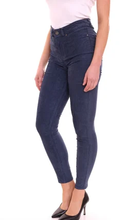 Große Größen|Hosen & Jeans*ARIZONA Ultraflex Corduroy Cordhose glänzende Damen Slim-Fit Hose 75465445 Blau