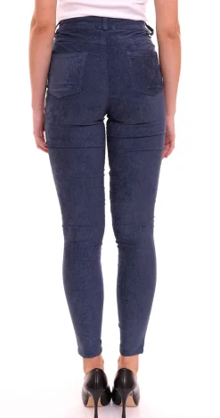 Große Größen|Hosen & Jeans*ARIZONA Ultraflex Corduroy Cordhose glänzende Damen Slim-Fit Hose 75465445 Blau