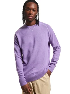 Pullover & Sweater*ASPESI Maglia Mod.m210 Herren Sweatshirt langarm Woll-Pullover Lavendel