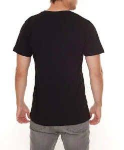 T-Shirts & Tank Tops*BAD+MAD London Tee Herren Baumwoll-T-Shirt mit Front-Print Rundhals-Shirt BMTR006 Schwarz