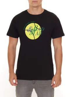 T-Shirts & Tank Tops*BAD+MAD Tokio Tee Herren Baumwoll-T-Shirt mit verschiedenen Prints Rundhals-Shirt BMTR00X in Schwarz oder Weiß