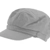 Caps & Mützen*O46 Baker-Boy-Mütze im Cord-Style Ballon-Mütze Kopfbedeckung Sommer-Cap Schirm-Mütze 4606M K248131 Grau