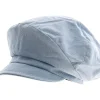 Caps & Mützen*O46 Baker-Boy-Mütze im Jeans-Style Ballon-Mütze Kopfbedeckung Sommer-Cap Schirm-Mütze 4606M K248139 Hell-Blau