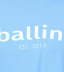 T-Shirts & Tank Tops*Ballin Est. 2013 Herren nachhaltiges Baumwoll-Shirt mit Logo-Print auf der Front Kurzarm-Shirt SH-REG-H050 Hellblau